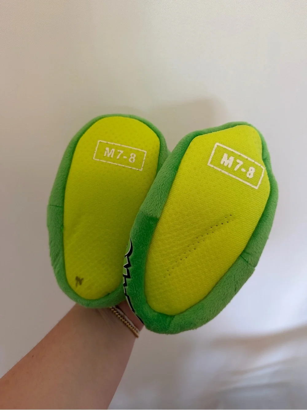 Target Green Plush Gekko Kids Slippers